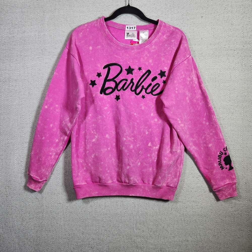 Barbie Pink Embroidered XS Sweatshirt New With Tags